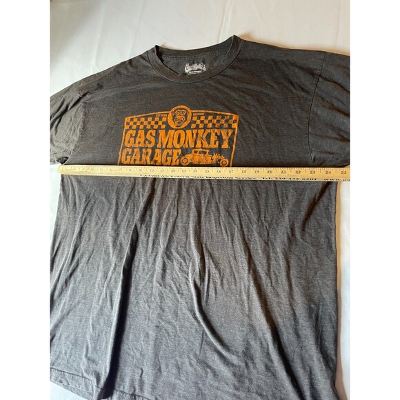 2XLT Black Gas Monkey Garage Grunge Shirt Graphic Tee Crew Short Sleeve Mens - Picture 4 of 4